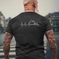 Ich Liebe Mein Motorrad Herzschlag T-Shirt mit Rückendruck Geschenke für alte Männer