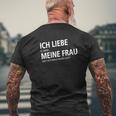 Ich Liebe Meine Frau Motorrad Fahren T-Shirt mit Rückendruck Geschenke für alte Männer
