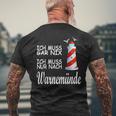 Ich Muss Nur Nach Warnemünde T-Shirt mit Rückendruck Geschenke für alte Männer