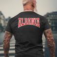 Kosovo Albania Tirana Flag Double Eagle T-Shirt mit Rückendruck Geschenke für alte Männer