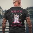 Lass Mich Ich Muss Mich Da Jetzt Reinsteiger Unicorn S T-Shirt mit Rückendruck Geschenke für alte Männer