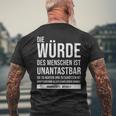 Basic Law Article 1 Die Würde Des Menschen Ist Unantastbar T-Shirt mit Rückendruck Geschenke für alte Männer