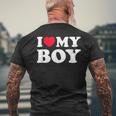 I Love My Son Ich Liebe Meinen Son T-Shirt mit Rückendruck Geschenke für alte Männer