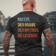 Matze Der Mann Der Mythos Die Legend First Name T-Shirt mit Rückendruck Geschenke für alte Männer