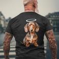 Miniature Dachshund Puppy Angel T-Shirt mit Rückendruck Geschenke für alte Männer