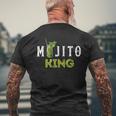 Mojito King Love Mojitos Drink Bartender T-Shirt mit Rückendruck Geschenke für alte Männer