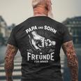 Papa Und Sohn Beste Freundeater T-Shirt mit Rückendruck Geschenke für alte Männer