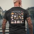 Paris France Souvenir Elegant Parisian Landmarks Aifel Tower T-Shirt mit Rückendruck Geschenke für alte Männer