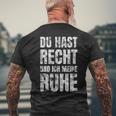 Partner Du Hast Recht Und Ich Meine Ruhe T-Shirt mit Rückendruck Geschenke für alte Männer