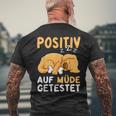 Positiv Auf Müde Getestet Dog Sleep T-Shirt mit Rückendruck Geschenke für alte Männer