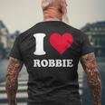 Red Heart I Love Robbie T-Shirt mit Rückendruck Geschenke für alte Männer