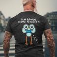 Seagull With Binoculars Ich Zählle Stumme Menschen T-Shirt mit Rückendruck Geschenke für alte Männer