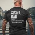 Sigma Dad Meme Sigma Men's T-shirt Back Print Gifts for Old Men