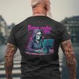 Skeleton Hacker Gamer It Programmer T-Shirt mit Rückendruck Geschenke für alte Männer