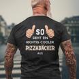 So Sieht Ein Cooler Pizzabäcker Aus Pizza Baker T-Shirt mit Rückendruck Geschenke für alte Männer