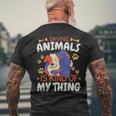 Sparen Tiere Ist Irgendwie Mein Ding Tierrettung T-Shirt mit Rückendruck Geschenke für alte Männer