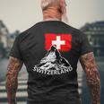 Switzerland Matterhorn Switzerland Alps T-Shirt mit Rückendruck Geschenke für alte Männer