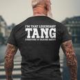 Tang Nachname Team Familie Nachname Tang T-Shirt mit Rückendruck Geschenke für alte Männer