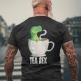 Tea Rex Tearex X Dinosaur Tea Dinosaur Dino T-Shirt mit Rückendruck Geschenke für alte Männer