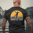 Two Minutes Waren Es Wert Handball Player Hanballer T-Shirt mit Rückendruck Geschenke für alte Männer