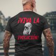 Viva La Evolución Charles Darwin Portrait Boys T-Shirt mit Rückendruck Geschenke für alte Männer