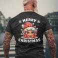 Weihnachtsmütze Weihnachten Lichterkette Einsiedlerkrebs T-Shirt mit Rückendruck Geschenke für alte Männer