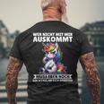 Wer Nicht Mit Mir Auskommt An Sich Arbeiten Unicorn T-Shirt mit Rückendruck Geschenke für alte Männer