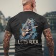 Werewolf Rocker Rockt Die Bühne Mit Seiner Gitarre T-Shirt mit Rückendruck Geschenke für alte Männer