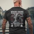 WikingerMänner Odin Wikinger Jahrgang 1972 Geburtstags T-Shirt mit Rückendruck Geschenke für alte Männer