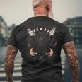 Witch Aesthetic Moon Phases Cosmic Stars Crystals & Snakes Men's Back Print T-Shirt Gifts for Old Men