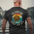 Yellowstone National Park Family Trip 2025 Men's T-shirt Back Print Gifts for Old Men