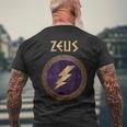 Zeus Ancient Greek God T-Shirt mit Rückendruck Geschenke für alte Männer