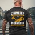 Zimmermann With Zimmermann Text Zimmererer Weil Ingenieure Auch Helden Brauchen T-Shirt mit Rückendruck Geschenke für alte Männer