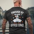 Zuhause Ist Wo Meine Gäse Sind Gäsehalter T-Shirt mit Rückendruck Geschenke für alte Männer