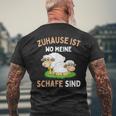 Zuhause Ist Wo Meine Schafe Sind T-Shirt mit Rückendruck Geschenke für alte Männer