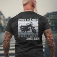 Zwei Hands Zwei Takte Simson Ddr Moped Two Strokeintage T-Shirt mit Rückendruck Geschenke für alte Männer