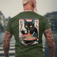 Anime Manga Kawaii Otaku Ramen Cat Christmas T-Shirt mit Rückendruck Geschenke für alte Männer