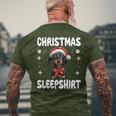 Dachshund Wiener Doxie Dog Nightdress Pyjamas Christmas T-Shirt mit Rückendruck Geschenke für alte Männer