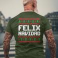 Felix Navidad Felix Name Day Xmas T-Shirt mit Rückendruck Geschenke für alte Männer