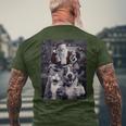 Dog And Cat Selfie With Santa Christmas Men's T-shirt Back Print Gifts for Old Men