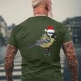 Great Tit Christmas Bird Santa Garden Bird T-Shirt mit Rückendruck Geschenke für alte Männer