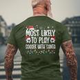 Most Likely To Play Soccer With Santa Christmas Boys Men's T-shirt Back Print Gifts for Old Men