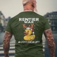 Reindeer Was Ausverkauft Elk Saying Christmas T-Shirt mit Rückendruck Geschenke für alte Männer