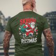 Retro Skibidi Rizzmas Santa Clause Skating Board Xmas Men's T-shirt Back Print Gifts for Old Men