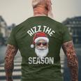 Rizz The Season Sigma Rizzler Santa Claus Rizzmas Joke Men's T-shirt Back Print Gifts for Old Men