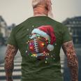 Santa Sports Christmas Football Player For Boys Men's T-shirt Back Print Gifts for Old Men