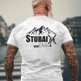 Cool Stubai Tal Statt Dubai Ski Mountains Piste Après-Ski T-Shirt mit Rückendruck Geschenke für alte Männer