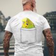 Cute Budgie In Bag Budgie T-Shirt mit Rückendruck Geschenke für alte Männer