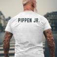 Distressed Team Pippen Jr Last Name Proud Family Gray T-Shirt mit Rückendruck Geschenke für alte Männer