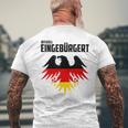 Einbürgert Team Deutschland Einbürgerung T-Shirt mit Rückendruck Geschenke für alte Männer